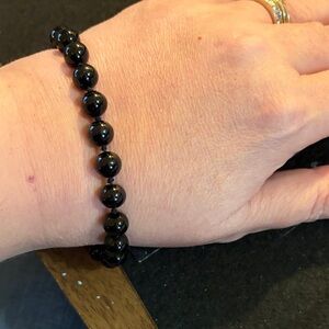 Monet Black Beaded Stretch Bracelet for Women